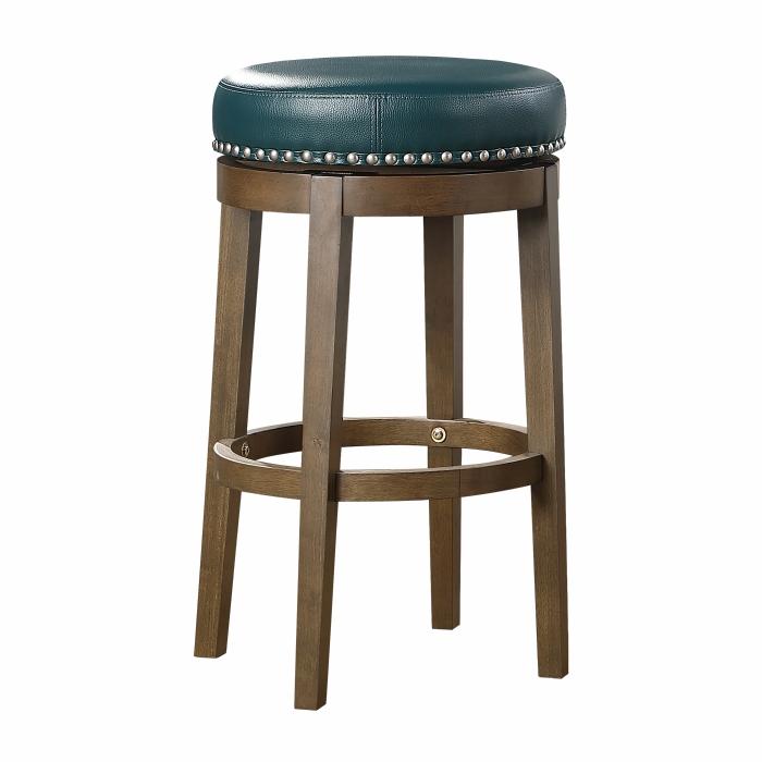 5681GEN-29 - Round Swivel Pub Height Stool, Green Half Price Furniture