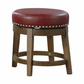 5681RED-18 - Round Swivel Stool, Red Half Price Furniture