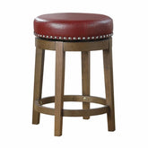 5681RED-24 - Round Swivel Counter Height Stool, Red Half Price Furniture