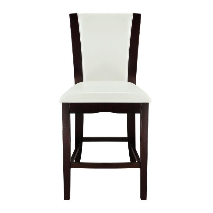 710-24W - Counter Height Chair, White Bi-Cast Vinyl Half Price Furniture