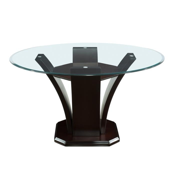 710-54* - (3)Round Dining Table, Glass Top Half Price Furniture