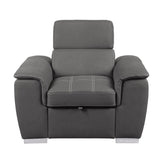 8228GY-1 - Chair with Pull-out Ottoman Half Price Furniture