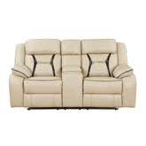 8229NBE-2 - Double Reclining Love Seat with Center Console Half Price Furniture