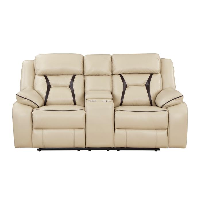 8229NBE-2PW - Power Double Reclining Love Seat with Center Console Half Price Furniture