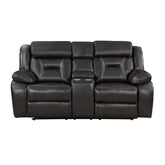 8229NDG-2 - Double Reclining Love Seat with Center Console Half Price Furniture