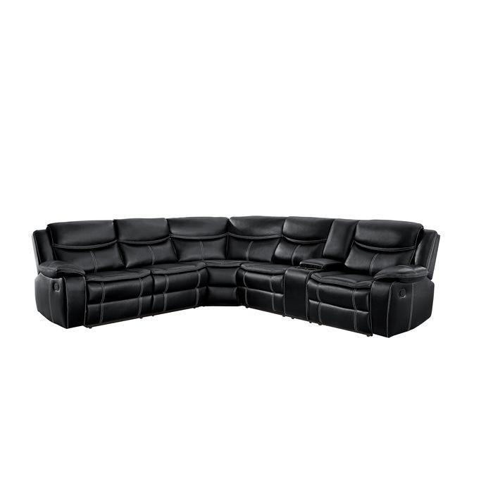 8230BLK*SC - (3)3-Piece Sectional with Right Console Half Price Furniture