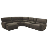 8238*6LCRR - (6)6-Piece Modular Reclining Sectional with Left Chaise Half Price Furniture