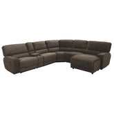 8238*6LRRC - (6)6-Piece Modular Reclining Sectional with Right Chaise Half Price Furniture