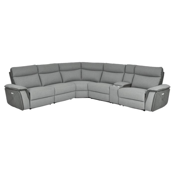 8259*6SCPWH - (6)6-Piece Modular Power Reclining Sectional with Power Headrests Half Price Furniture