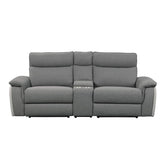 8259DG-2CNPWH* - (3)Power Double Reclining Love Seat with Center Console and Power Headrests Half Price Furniture