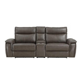 8259RFDB-2CNPWH* - (3)Power Double Reclining Love Seat with Center Console and Power Headrests Half Price Furniture