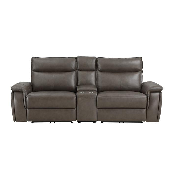 8259RFDB-2CNPWH* - (3)Power Double Reclining Love Seat with Center Console and Power Headrests Half Price Furniture