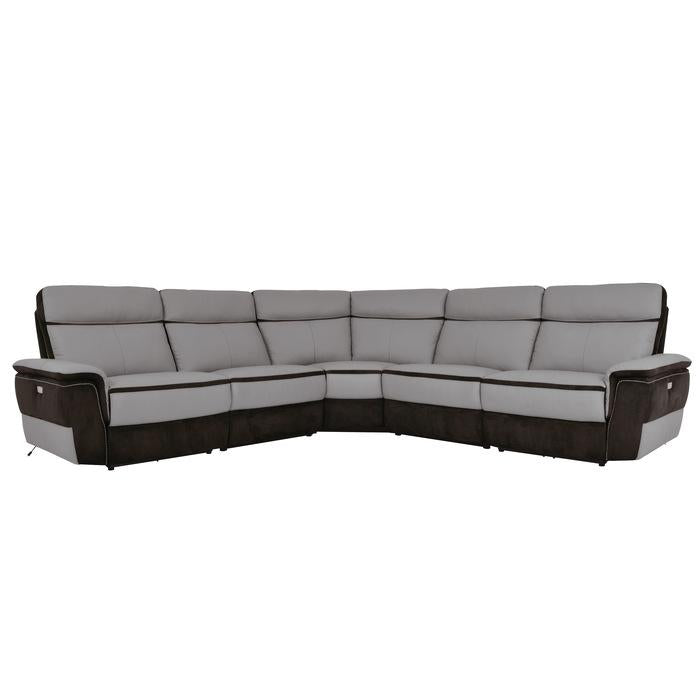 8318*5C1PW - (5)5-Piece Modular Power Reclining Sectional Half Price Furniture