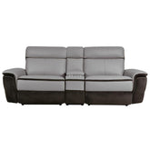 8318-2CNPW* - (3)Power Double Reclining Love Seat with Center Console Half Price Furniture