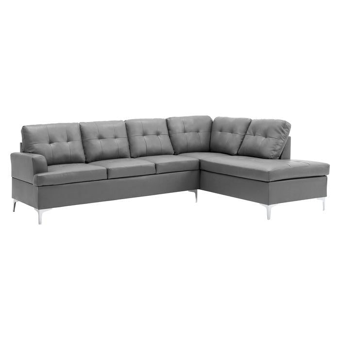 8378GRY* - (2)2-Piece Sectional with Right Chaise Half Price Furniture