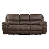 8517BRW-3PW - Power Double Reclining Sofa Half Price Furniture