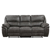 8517GRY-3 - Double Reclining Sofa Half Price Furniture