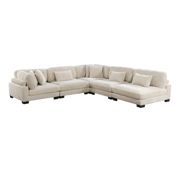 8555BE*5SC - (5)5-Piece Modular Sectional Half Price Furniture