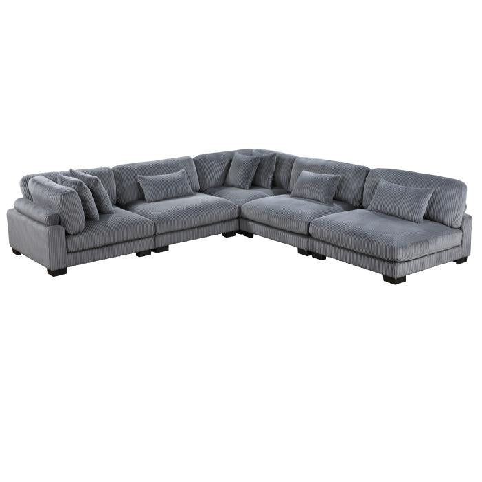 8555GY*5SC - (5)5-Piece Modular Sectional Half Price Furniture