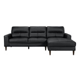 8566BLK*SC - 2-Piece Sectional with Right Chaise Half Price Furniture