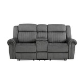 9204CC-2 - Double Reclining Love Seat with Center Console Half Price Furniture