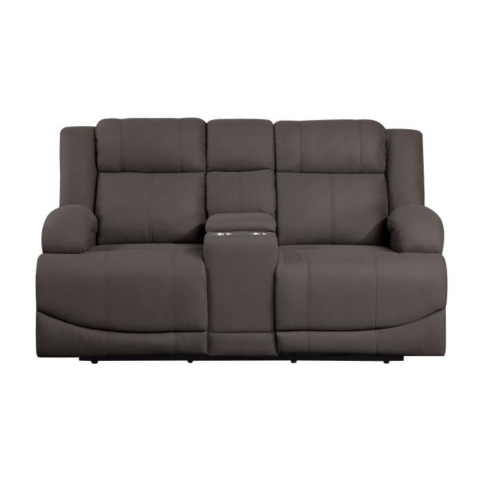 9207CHC-2PW - Power Double Reclining Love Seat with Center Console Half Price Furniture