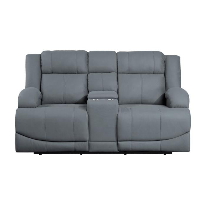 9207GPB-2PW - Power Double Reclining Love Seat with Center Console Half Price Furniture