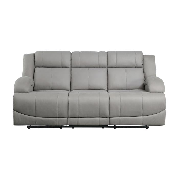 9207GRY-3 - Double Reclining Sofa Half Price Furniture