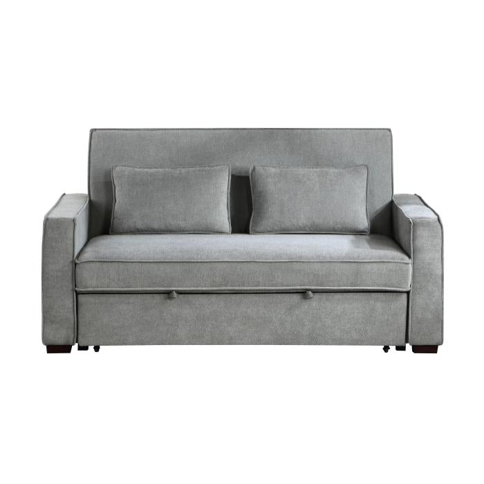 9238GY-3CL - Convertible Studio Sofa with Pull-out Bed Half Price Furniture