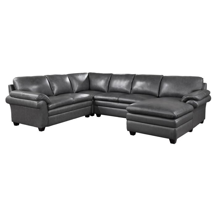 9267GY*42LRC - (4)4-Piece Sectional with Right Chaise Half Price Furniture