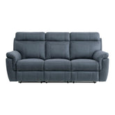 9301BUE-3 - Double Reclining Sofa with Center Drop-Down Cup Holders Half Price Furniture