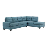 9367BU*SC - (2)2-Piece Reversible Sectional with Drop-Down Cup Holders Half Price Furniture