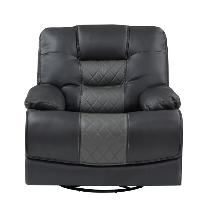 9388GRY-1 - Swivel Glider Reclining Chair Half Price Furniture