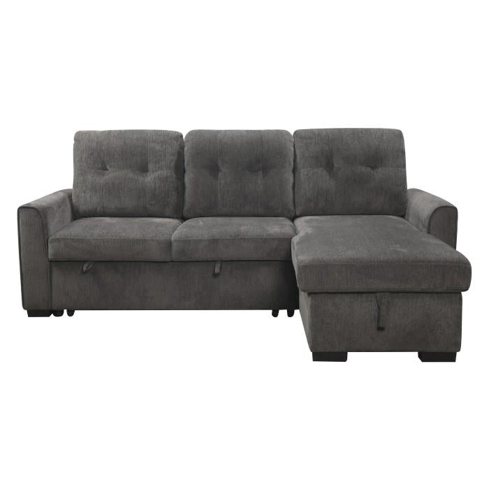 9402DGY*SC - (2)2-Piece Reversible Sectional with Pull-out Bed and Hidden Storage Half Price Furniture