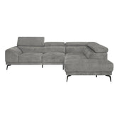 9409GRY*SC - (2)2-Piece Sectional with Adjustable Headrests and Right Chaise Half Price Furniture