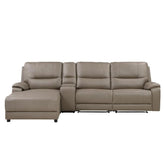 9429TP*4LCRRPWH - (4)4-Piece Modular Power Reclining Sectional with Power Headrest and Left Chaise Half Price Furniture