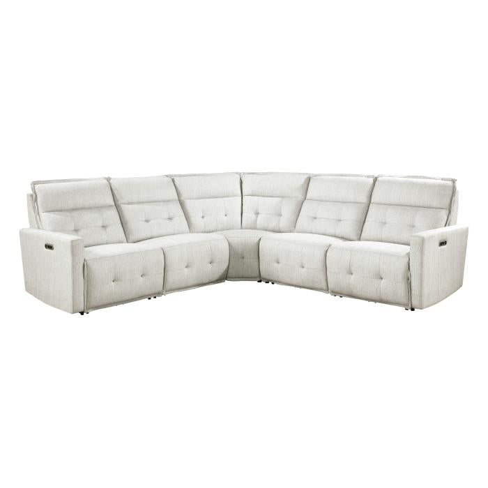 9444HMP*5SCPWH - (5)5-Piece Modular Power Reclining Sectional with Power Headrests Half Price Furniture