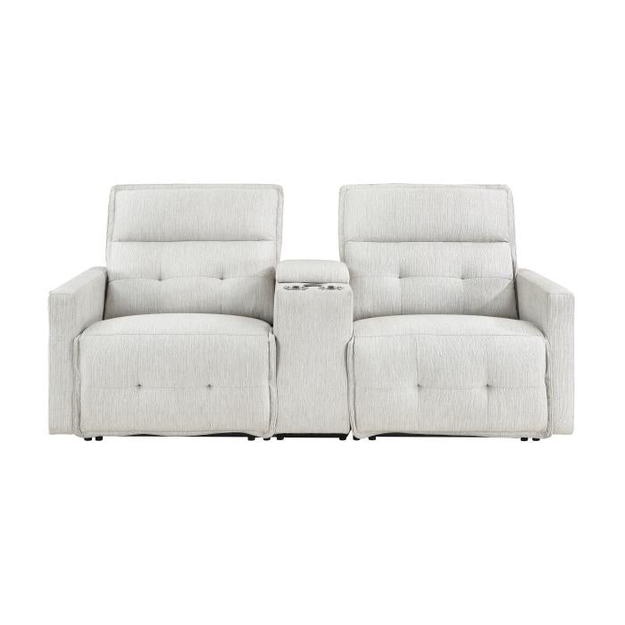 9444HMP-2CNPWH* - (3)Power Double Reclining Love Seat with Center Console and Power Headrests Half Price Furniture