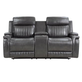 9456DG-2 - Double Reclining Love Seat with Center Console Half Price Furniture