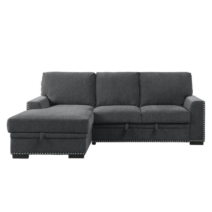 9468CC*2LC2R - (2)2-Piece Sectional with Pull-out Bed and Left Chaise with Hidden Storage Half Price Furniture