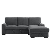 9468CC*2RC2L - (2)2-Piece Sectional with Pull-out Bed and Right Chaise with Hidden Storage Half Price Furniture