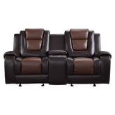 9470BR-2 - Double Glider Reclining Love Seat with Center Console Half Price Furniture