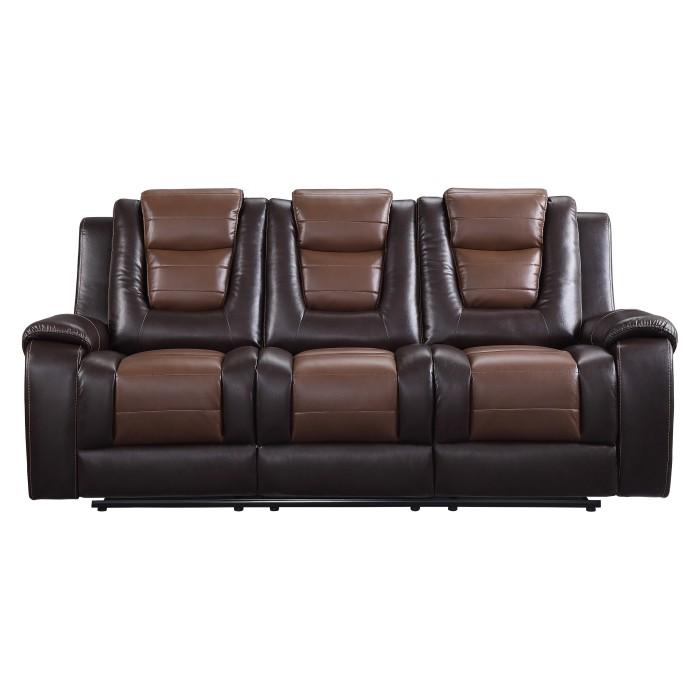 9470BR-3 - Double Reclining Sofa with Center Drop-Down Cup Holders Half Price Furniture