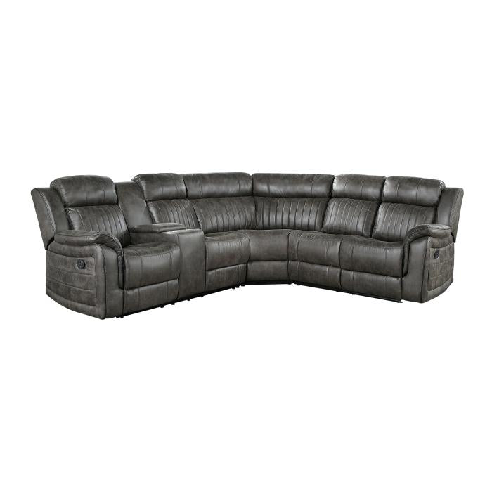 9479BRG*SC - (3)3-Piece Reclining Sectional with Left Console Half Price Furniture