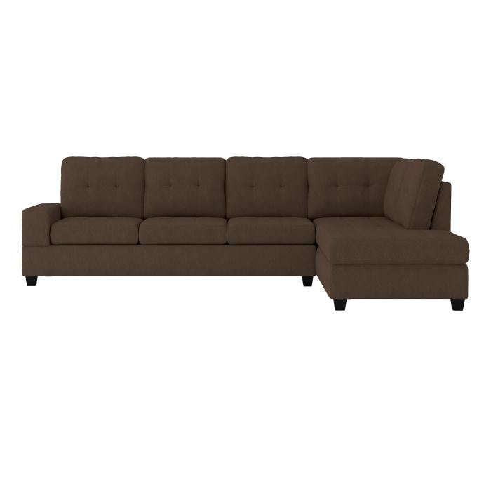 9507CHC*SC - (2)2-Piece Reversible Sectional with Drop-Down Cup Holders Half Price Furniture