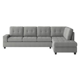 9507GRY*SC - (2)2-Piece Reversible Sectional with Drop-Down Cup Holders Half Price Furniture