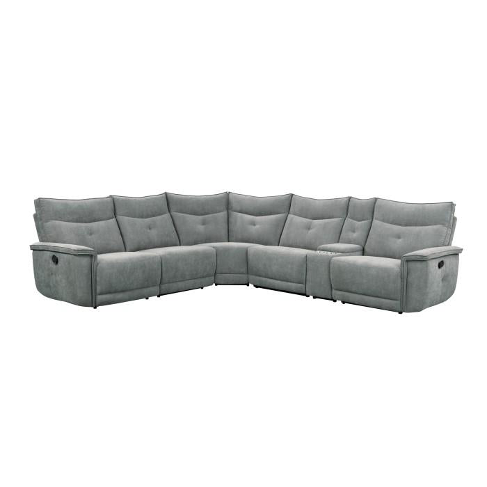 9509DG*6LRRR - (6)6-Piece Modular Reclining Sectional Half Price Furniture