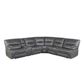 9579GRY*6LRRRPW - (6)6-Piece Power Reclining Sectional Half Price Furniture