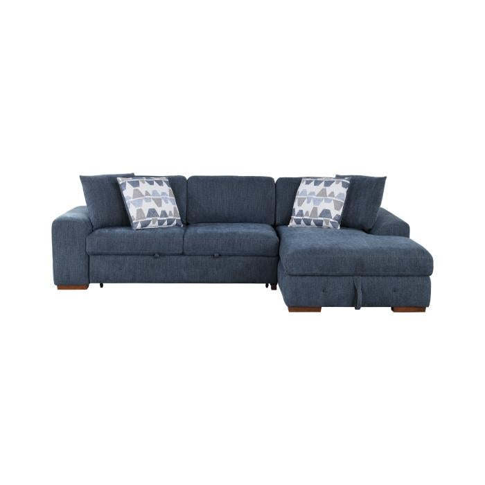 9624BU*22LRC - (2)2-Piece Sectional with Right Chaise Half Price Furniture