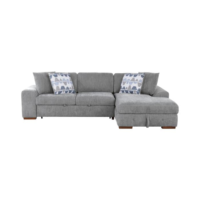 9624GY*22LRC - (2)2-Piece Sectional with Right Chaise Half Price Furniture